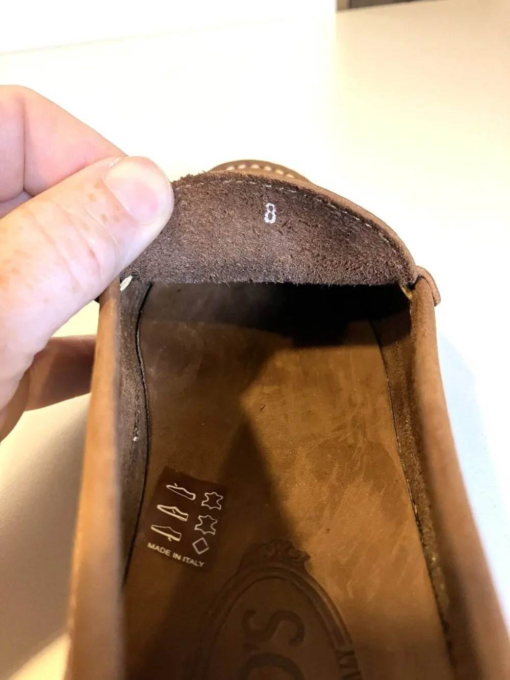 TOD'S Nubuck Brown Suede Leather Loafers. Unisex/Womens Size 8. New.